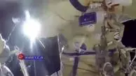 فیلمی جدید از راهپیمایی فضایی یک فضانورد روسی