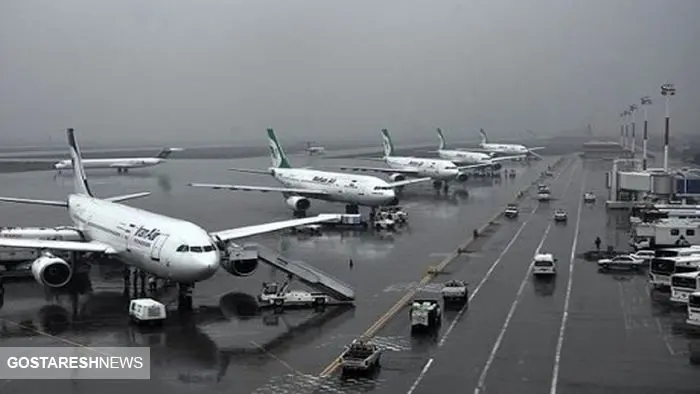 وزش باد شدید و طوفان پروازهای فرودگاه شیراز را لغو کرد