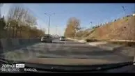 فیلم لحظه تصادف دلخراش در جاده
