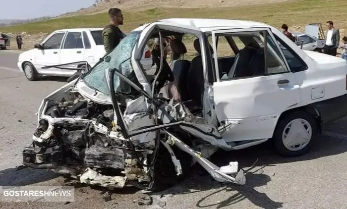 تصادف وحشتناک پراید با خاور + آمار کشته و زخمی