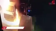فیلمی از لحظه آتش گرفتن پرشیا در پمپ بنزین