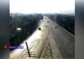 تصادف وحشتناک اتوبوس و پراید در جاده قم ! +‌فیلم