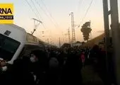  آسیب به ۴ واگن قطار مترو کرج - تهران + فیلم