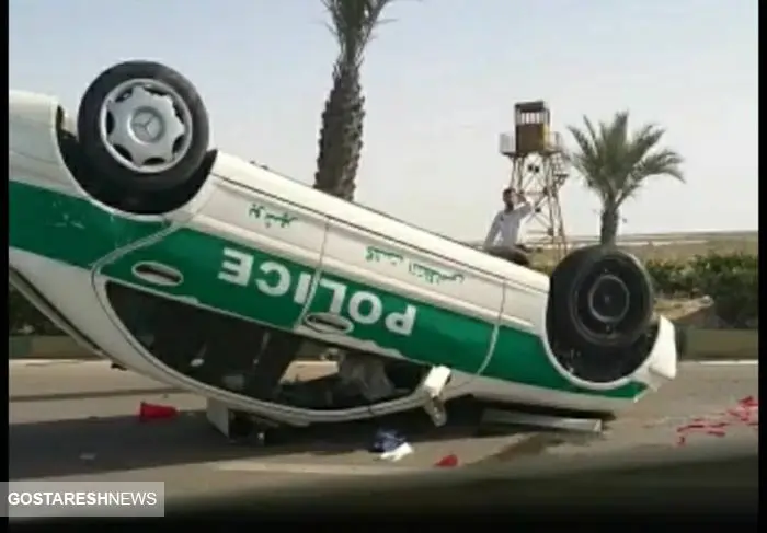 حادثه برای خودرو پلیس در اسلامشهر