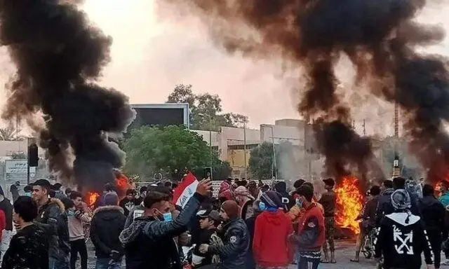 اعتراضات در نجف به درگیری کشیده شد