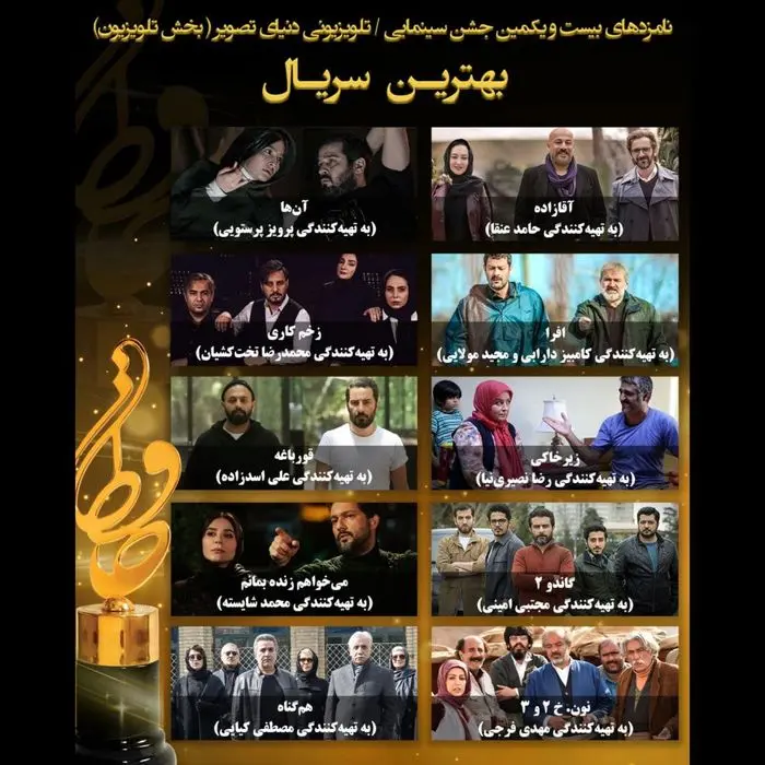 نامزدهای بخش تلویزیون جشن حافظ اعلام شد