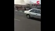 آتش سوزی قطار شهری تهران + فیلم