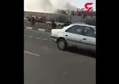 آتش سوزی در بازار گل بزرگراه شهید محلاتی تهران + فیلم 

