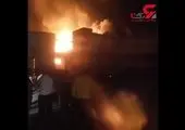 آتش سوزی مهیب کارخانه «اکتیو» در کرج