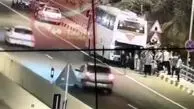  سقوط مرد جوان از فاصله ۸۰ متری در آزادراه تهران - شمال + فیلم