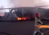 آتش سوزی مهیب در بلوار فردوس تهران

