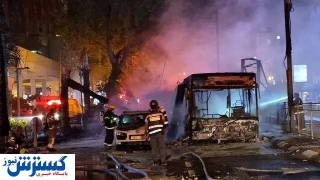 قلب تلاویو در آتش موشکهای فلسطین سوخت / عکس
