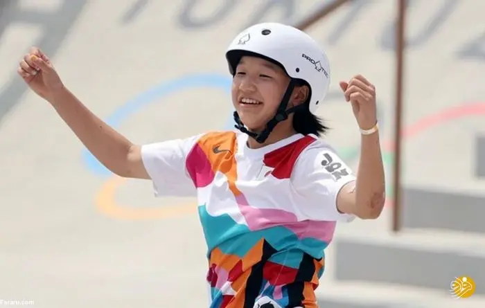 المپیک ۲۰۲۰ /مدال طلای اسکیت در دست ورزشکار ۱۳ ساله!