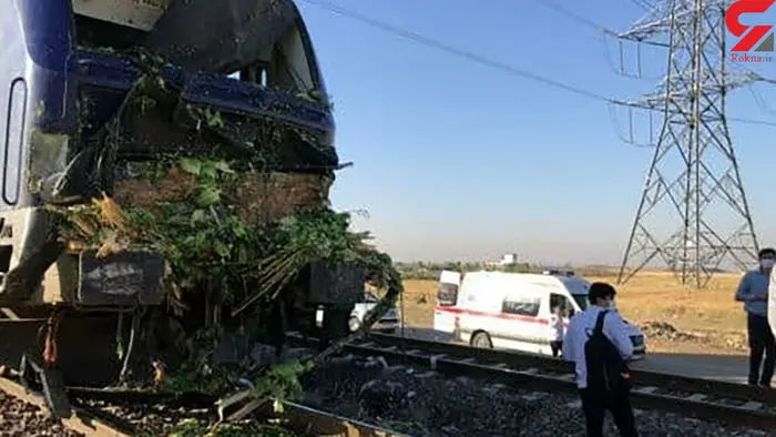 تصادف مرگبار قطار و کامیون در قزوین