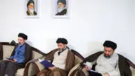 فرزندان آیت الله خامنه ای در دفتر حزب الله حاضر شدند +تصاویر