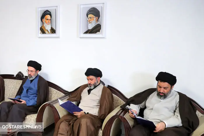 فرزندان آیت الله خامنه ای در دفتر حزب الله حاضر شدند +تصاویر