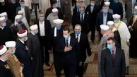 حضور بشار اسد در مراسم میلاد رسول اکرم (ص) + عکس