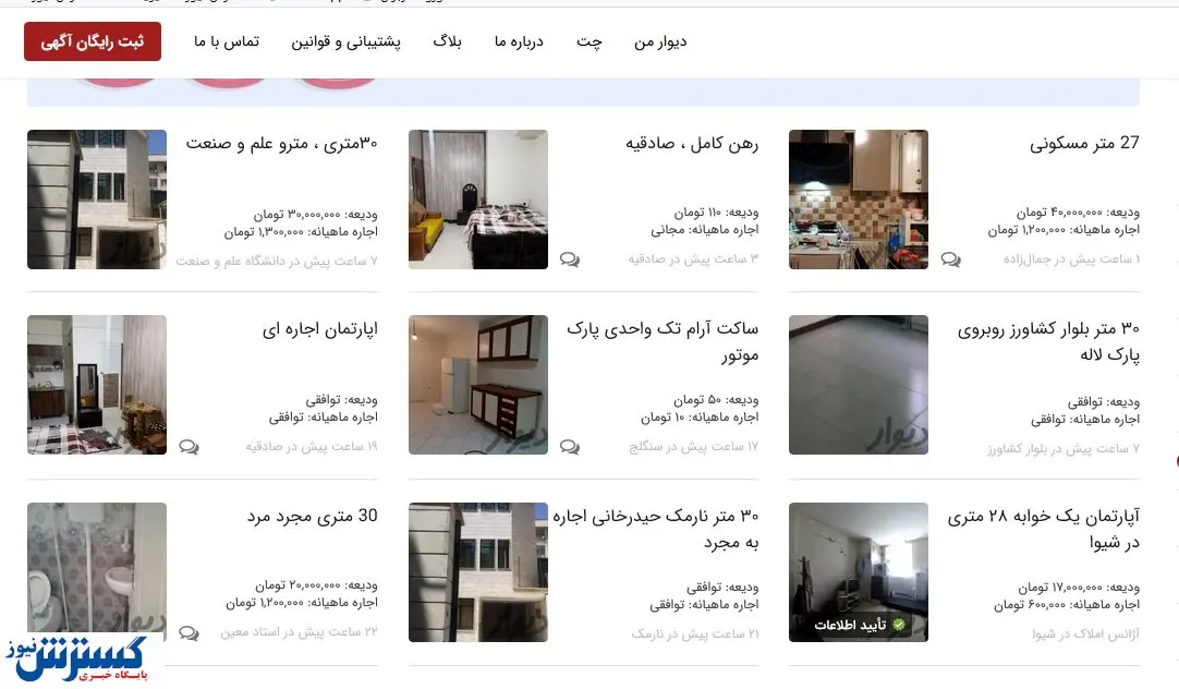 بازگشت قیمت مسکن به سایت ها
