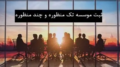 ثبت موسسه تک منظوره و چند منظوره