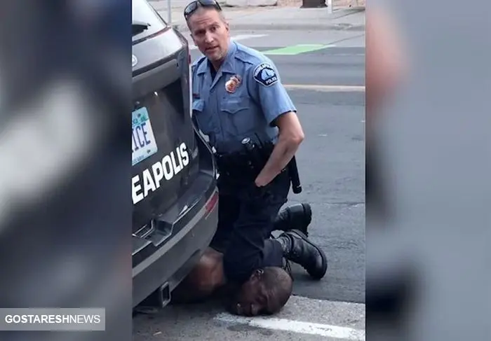 تصویری از جنایت پلیس آمریکا که یک مرد سفید پوست را خفه می کند/فیلم