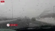 فیلمی از بارش برف در تبریز