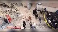 تخریب ناگهانی یک ساختمان قدیمی در تهران + فیلم