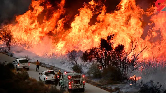 آتش کالیفرنیا شهروندان را فراری داد+ فیلم