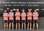 تیم تنیس روی میز ایران برنزی شد