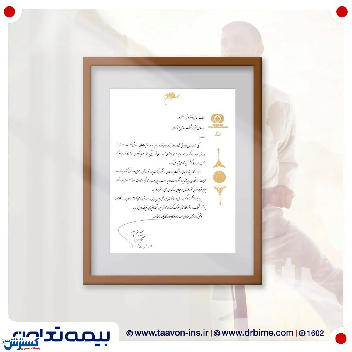 تقدیر رئیس کل بیمه مرکزی از بیمه تعاون