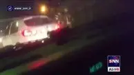 سقوط وحشتناک خودرو از روگذر تونل توحید + فیلم