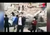 لحظه فروریختن ساختمان در زمین‌ لرزه ترکیه + فیلم